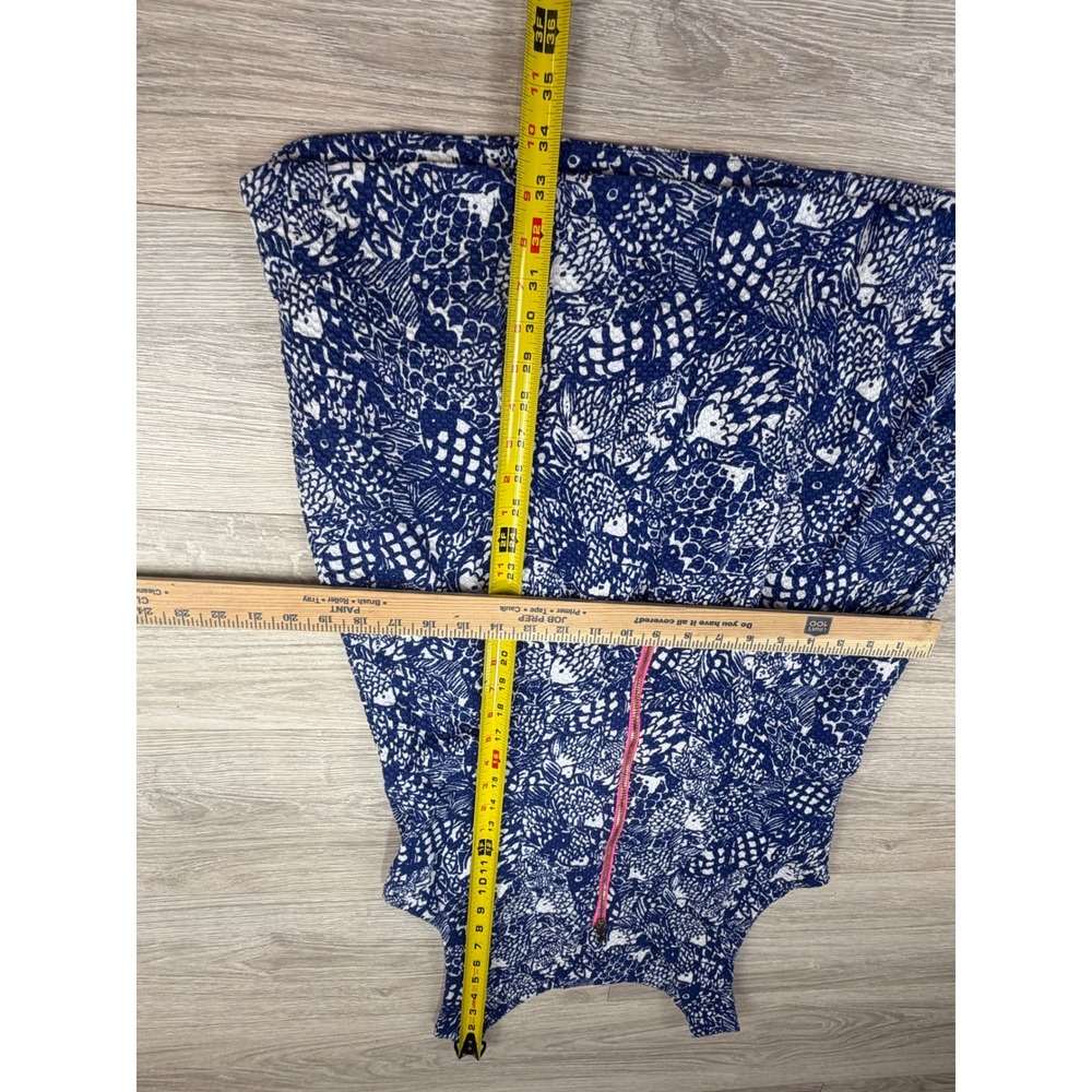 Lilly Pulitzer Target Blue White Pineapple Lace Shift Dress Size 16 Sleeveless - Picture 6 of 7